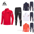 Groothandel Man Winter Half Zip Zwart voetbal tracksuit